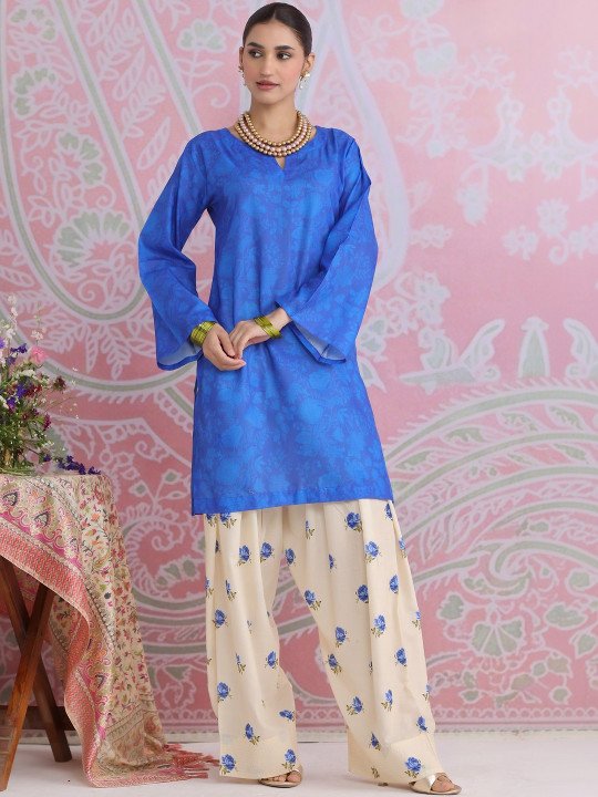 Floral Printed Kurta Trouser Set