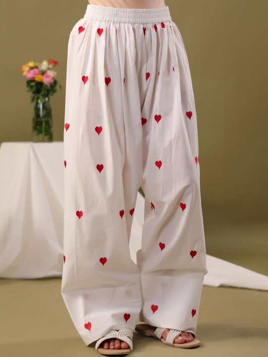 Women Ethnic Motifs Regular Pure Cotton Kurti with Palazzos