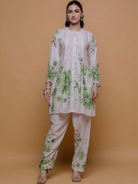 Women Floral Printed Regular Kurta with Palazzos &amp;amp; Dupatta