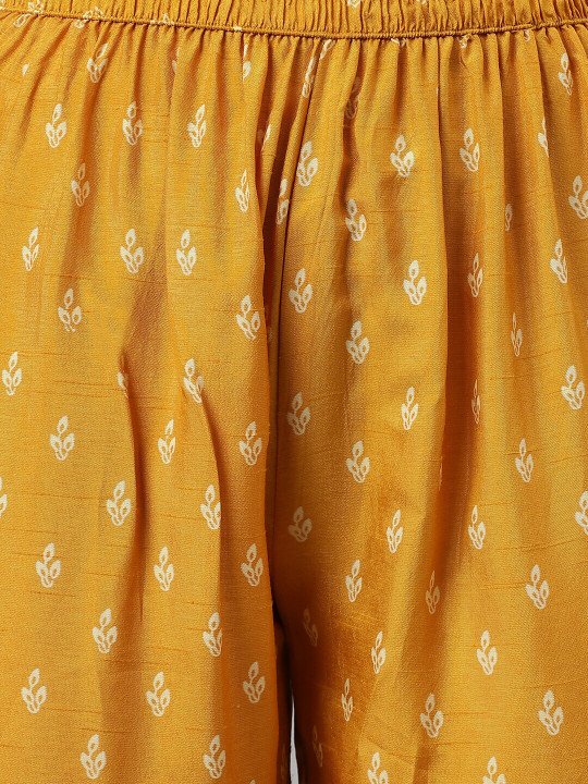 Ethnic Motifs Printed Sequinned Kurta with Palazzos &amp;amp; Dupatta