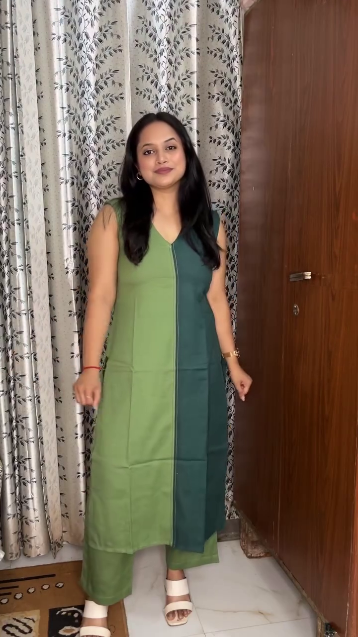 Women Solid Kurta with Trousers