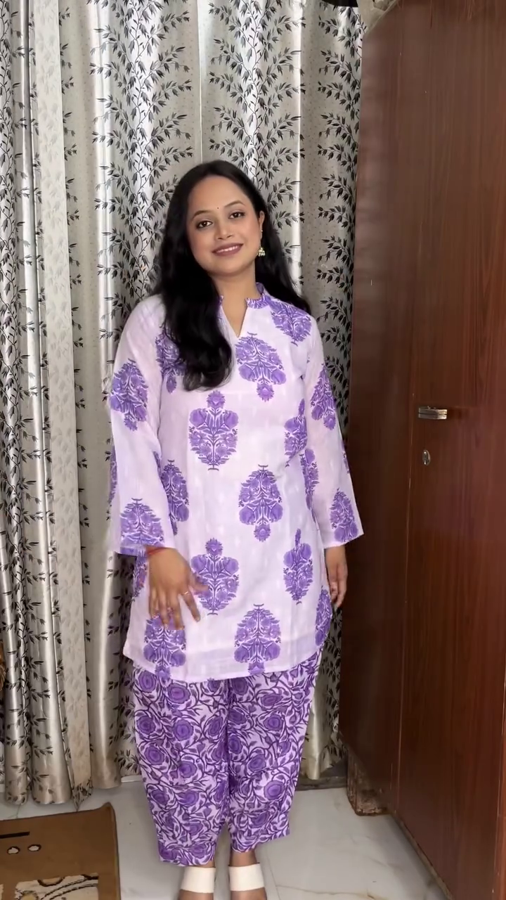 Women Solid Kurta with Trousers