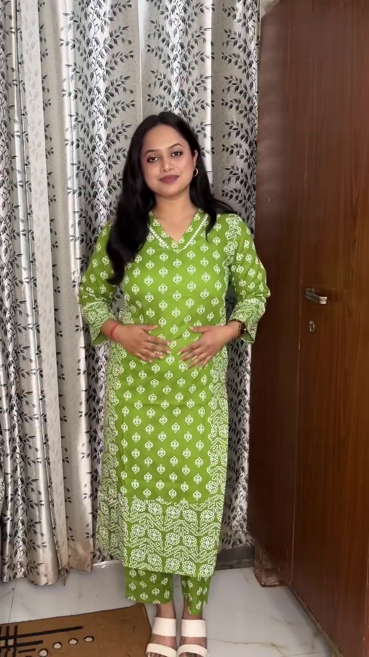 Women Solid Kurta with Trousers